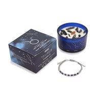Candela Segni Zodiacali con Gemme, Bracciale Incluso, Idea Regalo Donna, Uomo, Compleanno, Natale, Festa della Mamma, Festa del Papà (Toro)