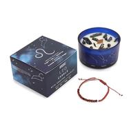 Candela Segni Zodiacali con Gemme, Bracciale Incluso, Lievemente Profumata, Idea Regalo (Leone)