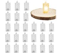 Candela senza fiamma in lampada a candela | Lampada a candela in,Centro tavolo senza fiamma 24X, LED artificiali, decorazione per camera da, decorazione autunnale, decorazioni per matrimoni e