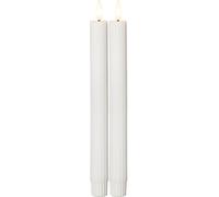Star Trading - Striscia di fiamma a luce antica a LED - 25 cm - Bianco - Confezione da 2