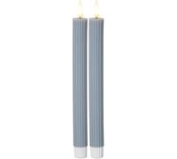 Candela stick LED Flame Stripe, set da 2, in cera