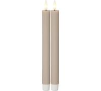 Candela stick LED Flame Stripe, set da 2, in cera