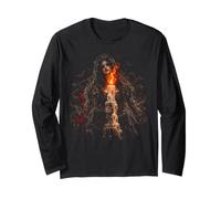Candela Strega Gotica Halloween Art Maglia a Manica