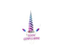 Candela Unicorno per torta con corno e scritta Buon Compleanno