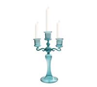 Candélabre en verre à 3 bras - Élégant bougeoir transparent à 3 branches, centre de table raffiné | Décoration intemporelle pour maison, salle à manger, mariage, fête et réception élégante