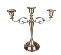 Candelabri vintage a 3 teste, stile antico retrò oro bronzo argento, 1 pezzo, grandi candelabri decorativi natalizi