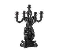 CANDELABRO 5 BRACCIA BURLESQUE THE WISE H. CM. 48 14870 SELETTI BLACK