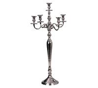 Candelabro a 5 rami Candelieri in metallo argentato Altezza 80 cm