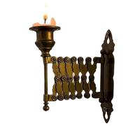 Candelabro a candela conica estensibile vintage per pianoforte, candela conica in metallo espandibile a parete