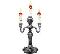 Candelabro a tre braccia halloween con candele luce 40 cm