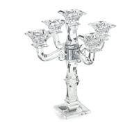 Candelabro Cristallo 5 fiamme in cristallo dimensioni 28xh 31cm uno colore trasparente, cristallo K9 trasparente