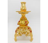 Candelabro da altare chiesa ortodossa con pietre decorative 7,48"