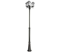 Candelabro Da Giardino 1,8-2,8M Rustico 3X E27 KINGFISHER Lampione Da Strada