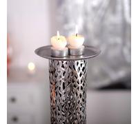 CANDELABRO "ETERNAL II" | argento antico, metallo, 100 cm | candeliere