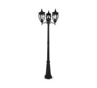 Candelabro Lampione Esterno 239 Cm Alto 3X E27 In Bronzo Rustico IP44 Lampada
