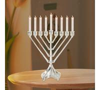 Candelabro Menorah In Lega Di Zinco A 9 Bracci Per Decorazioni Natalizie,