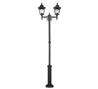 Candelabro Nero 227Cm Alto Rustico Alluminio FRANKIE Giardino Luce Da Percorso