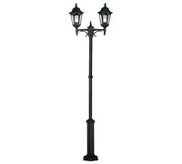 Candelabro Nero 228Cm Alto Rustico 2X E27 RORY Lampione Da Giardino