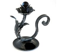 Candelabro portacandele bugia in ferro battuto ad una fiamma centrotavola arredo
