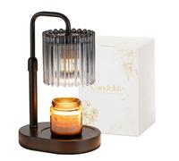 Candeldo Lampada scalda candela con timer: scalda candele con 2 lampadine, altezza regolabile, dimmerabile, regalo per casa, camera da letto, decorazione moderna, regalo per donne