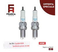 KIT 2 CANDELE ACCENSIONE NGK DCPR8E 4339 PER FIAT PUNTO 1.0 DUCATI MONSTER 600