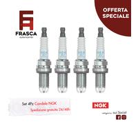 KIT 4 CANDELE ACCENSIONE NGK BKR5EK 7956 PER PEUGEOT OPEL RENAULT SAAB LANCIA