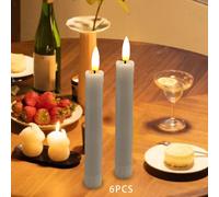 Candele a colonna a LED da 6 pezzi Candele con stoppino 3D per le vacanze di