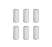 Candele a colonna, diametro 8 cm, altezza 20 cm, Candele Cilindriche bianco, inodore, tempo di combustione extra lungo 90h, set 18 pezzi (3 scatole)