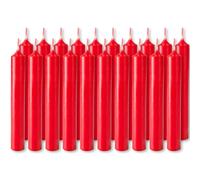 Candele a cono BRUBAKER Mini 20 pezzi - Rosso - Candele senza profumo da 3 x 10 cm per rituali, incantesimi, stregoneria, decorazioni per la casa