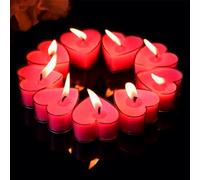 Candele a Forma Di Cuore, Candele Romantiche a Forma Di Cuore Rosso, 9 Pezzi Ca