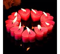 Candele a Forma di Cuore, Candele Romantiche a Forma di Cuore Rosso, 9 Pezzi Candela d'Amore Romantico, Candele San Valentino, per San Valentino, compleanno, proposte, matrimoni, feste(rosso)