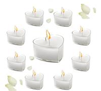 Candele a Forma di Cuore,Candele San Valentino,Candela da tè a Forma di Cuore per Matrimonio,Candeles Amore Galleggiante Senza Fumo (Bianco)