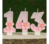 Candele a forma di numero rosa brillante, candele per compleanno, decorazioni per compleanno, buon compleanno, candele per torta, decorazioni per la stanza 7,5,9,2,3,4,6,8,1,0Piante,stampa dappertutto