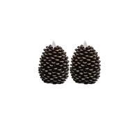 Candele a forma di pigna LED Eldnacele con stoppino mobile, candele senza fiamma a batteria con timer, senza profumo