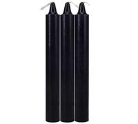 Candele a goccia giapponesi, confezione da 3, colore nero, sensuale gioco di cera calda per utenti esperti, atossiche, sicure sulla pelle, prodotte in America Doc Johnson