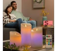 candele a led 3 pezzi atmosfera con telecomando candela da tavolo senza fiamma