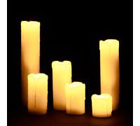 Candele a led in set da 6 Candeline senza fiamma 50.000 ore Luce calda 6 pz.
