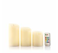 Candele a LED Multicolor Effetto Fiamma con Telecomando Lendles InnovaGoods 3 Unità