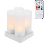 Candele A LED Senza Fiamma Candela Ricaricabile Tea Light con Telecomando RGB per La Decorazione Natalizia di Nozze Luce Notturna della Camera, 12pcs