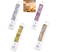 Candele a Spirale di Compleanno, 24 pezzi Candeline Cupcake Candele Lunghe Torta, Decorazioni per Bambini e Adulti, Baby Shower