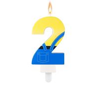 Candele a tema anime, 'candela' blu e gialle dei cartoni animati, carini jeans blu, 'compleanno' buone per torte