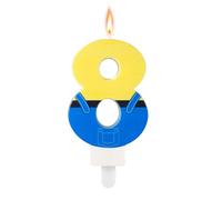 Candele a Tema Anime, Candele Compleanno Blu e Gialle Cartoni Animati Graziose Candele Compleanno Cartoni Animati Blue Jeans Candele Compleanno Numero Decorazioni Torte Compleanno(Numero 8)
