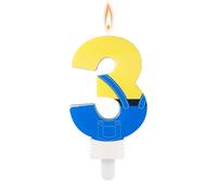 Candele a Tema Anime, Candele Compleanno Blu e Gialle Cartoni Animati Graziose Candele Compleanno Cartoni Animati Blue Jeans Candele Compleanno Numero Decorazioni Torte Compleanno(Numero 3)