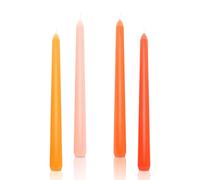 Candele affusolate arancioni, candele sfumate per cena, non gocciolano, lunghe, non profumate, per compleanno, San Valentino, Hanukkah, Natale, Halloween, decorazione per la casa, 4 pezzi