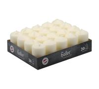 Candele Avorio a Colonna - 4 X 7 Cm - Set Di 20 Candele Decorative Cilindriche -