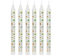 Candele Avvento Di Natale x6 In Scatola 25cm A Punta Countdown Immagini Festive