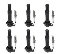 candele bobina accensione auto Compatibile Con KIA Per Magentis V6 2.7L 2007 2008 2009 2010 Bobine Accensione Auto Kit Candele OEM: 273013E400 273013E410(1 SET (12PCS))