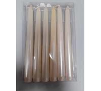 Candele candeliere varie: 6 ORO/ ROSSE / PERLA, 12 PERLA,12 ROSSE,4 ORO TORCHON