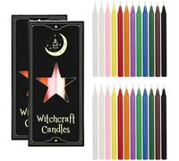 Candele Chanukka, 24 candele colorate, piccole candele, altezza 16 cm, per Natale, Chime, Vigil, Wiccan altare, rituali, preghiere, matrimoni e feste