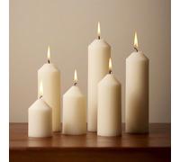 Candele cilindriche bianche a punta, set di candele decorative, decorazione con candele, candele per la decorazione della casa, candele a cono natalizie, decorazioni natalizie e da matrimonio, decoraz